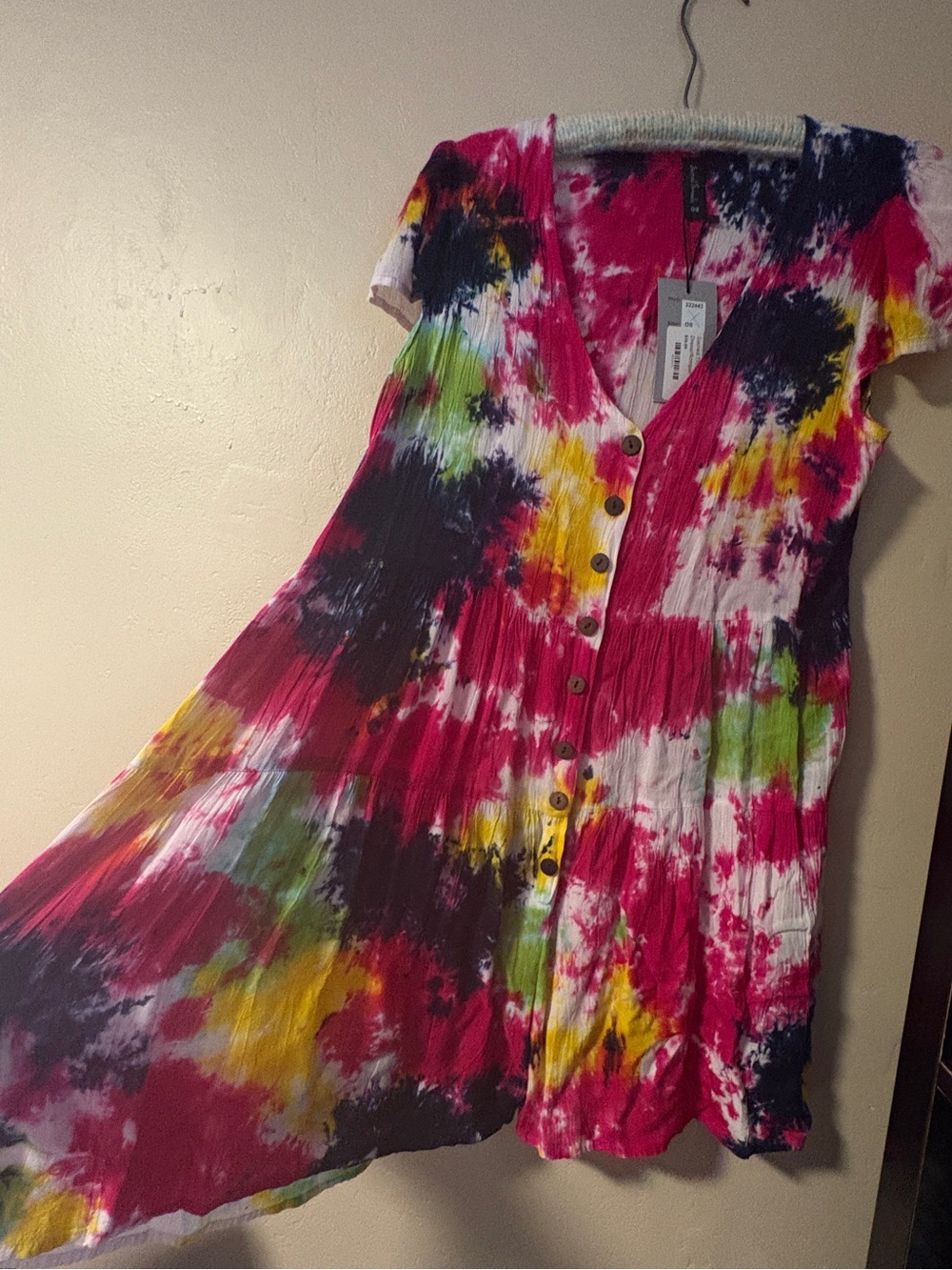 Sacred Threads tie die romper. Brand new. NWT. One size.